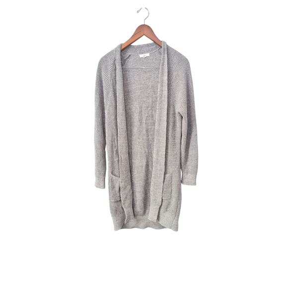 BP. Sweaters - BP. Grey Open Knit Lightweight Sweater Duster | Size Small